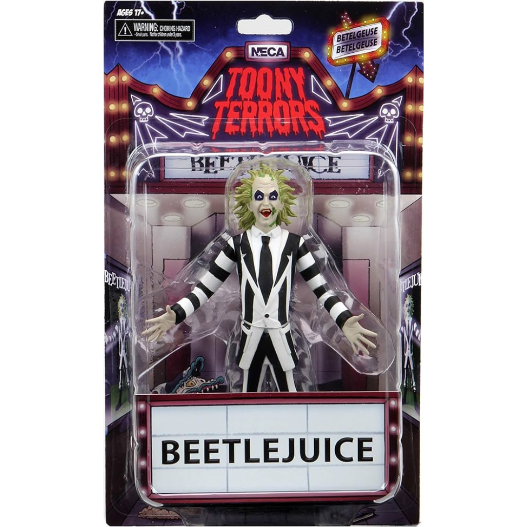 NECA Toony Terrors Beetlejuice Figura de ação em escala de 6"