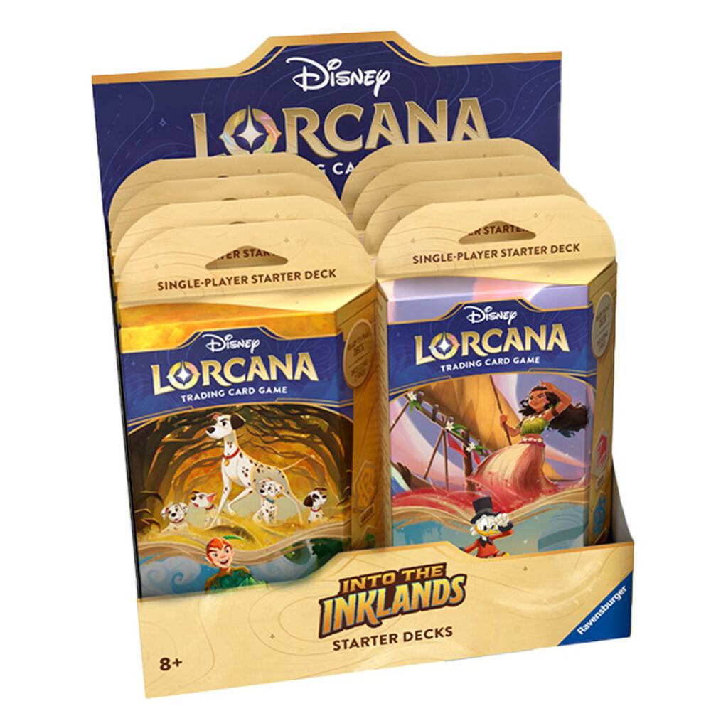 Ravensburger Disney Lorcana: Into the Inklands TCG Starter Deck: Ruby &amp; Sapphire para maiores de 8 anos 