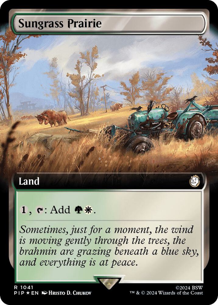 MTG Single Card - Sungrass Prairie (Extended Art) (Surge Foil) [R 1041]