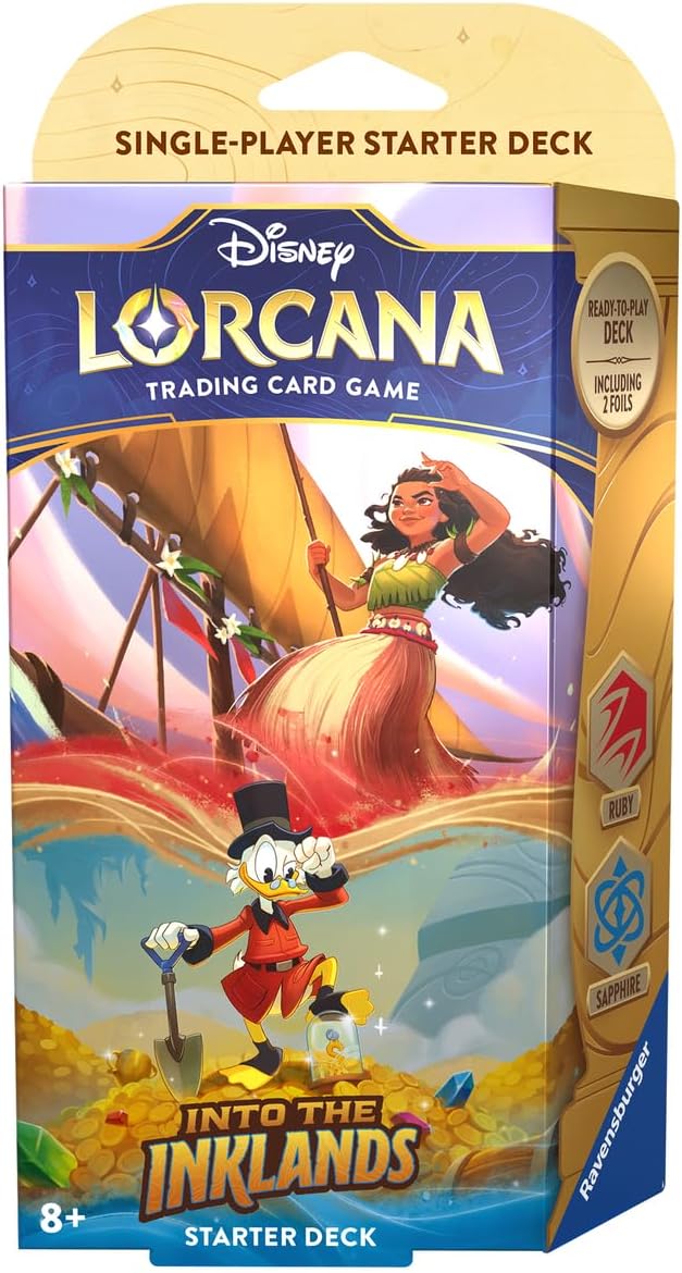 Ravensburger Disney Lorcana: Into the Inklands TCG Starter Deck: Ruby & Sapphire for Ages 8 and Up