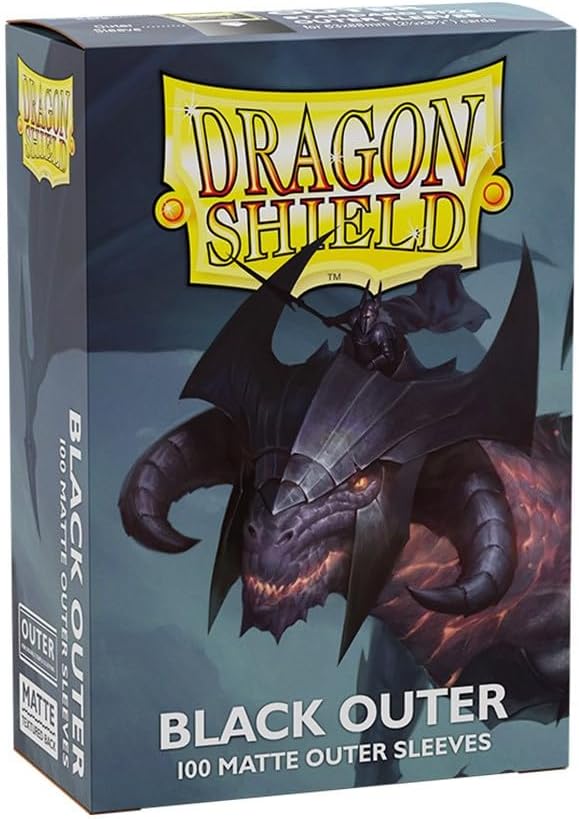 DRAGON SHIELD 100CT OUTE SLEEVES MATTE BLACK