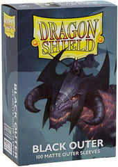 DRAGON SHIELD 100CT OUTE SLEEVES MATTE BLACK