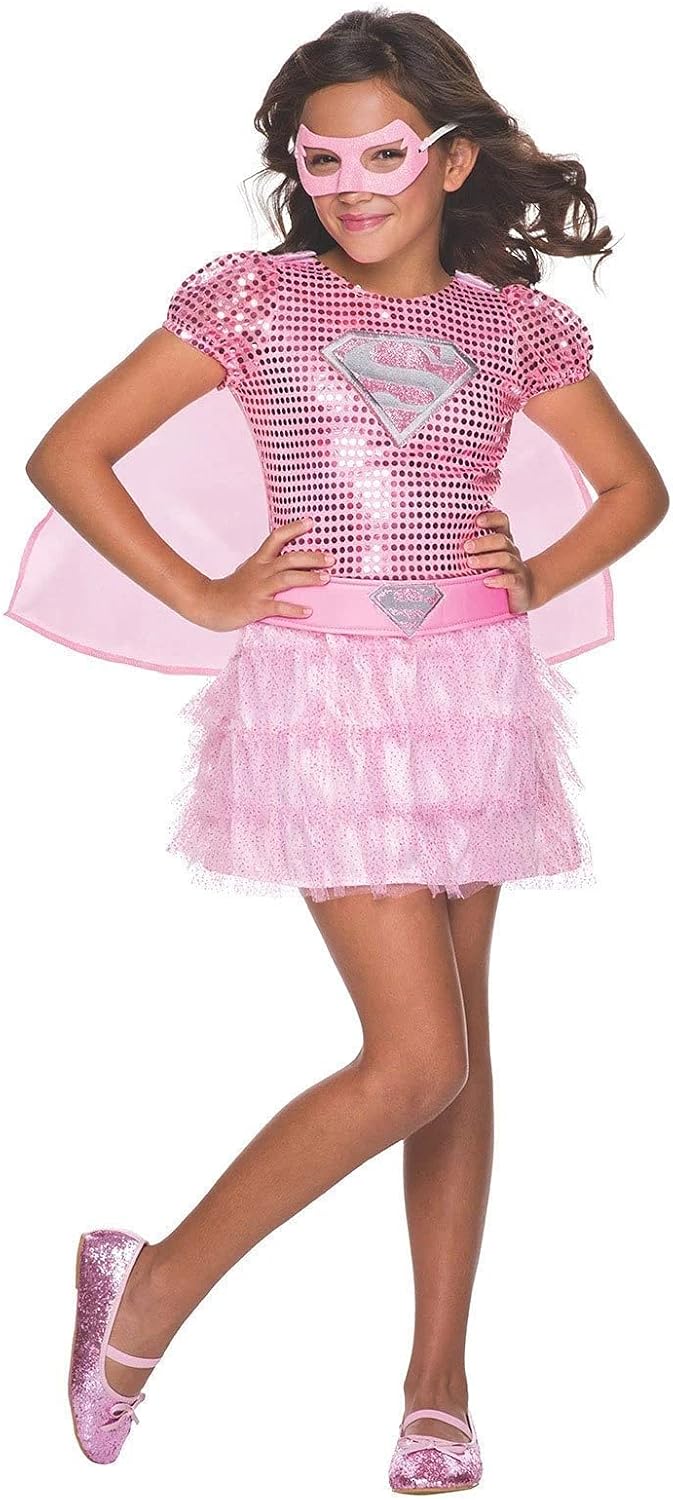 Rubie's Costume DC Superheroes Supergirl Pink Sequin Child Costume