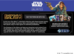 Star Wars: Unlimited - Caixa de exibição de reforço de sombras da galáxia 