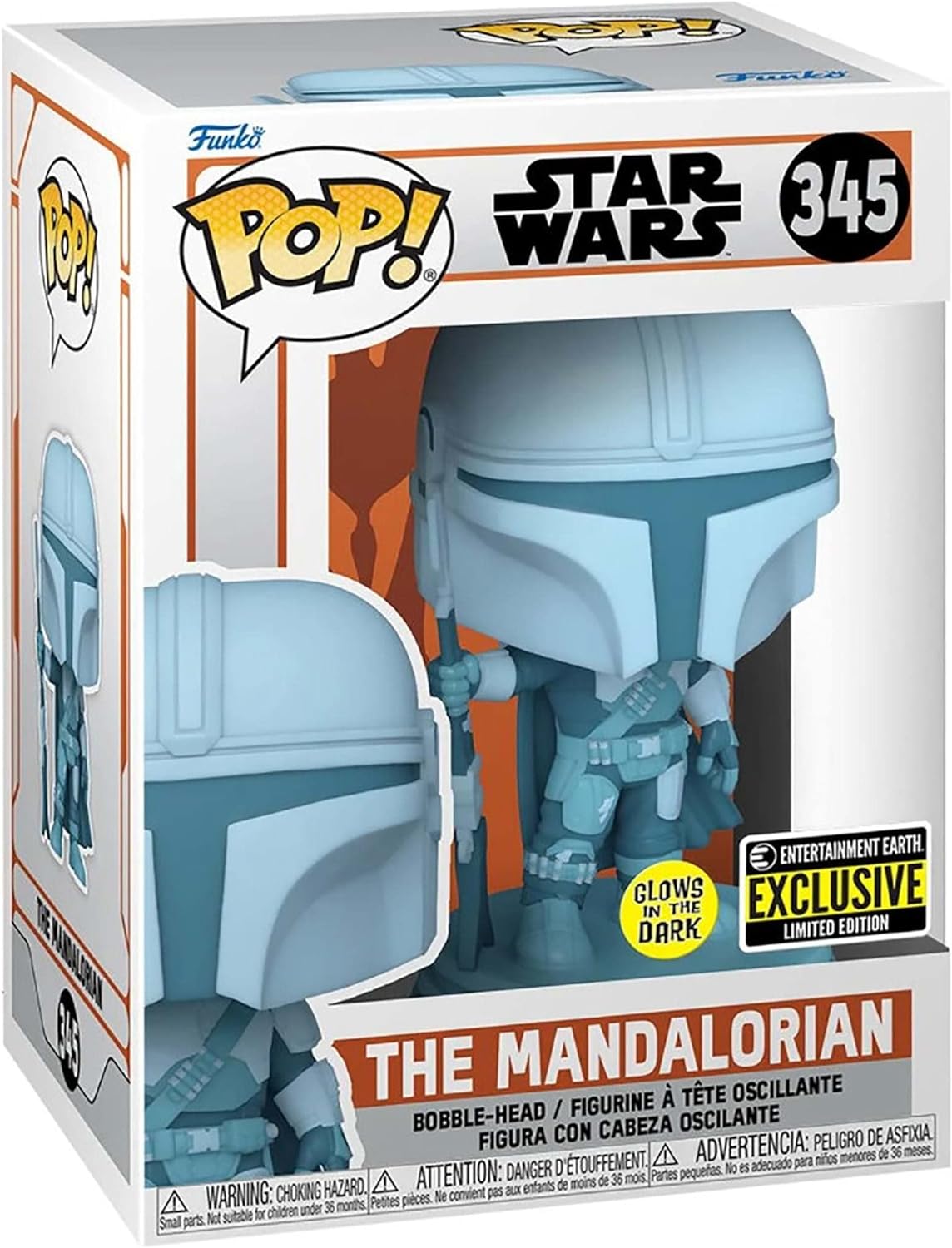 Funko POP! Star Wars: Holograma Mandaloriano Brilha no Escuro Exclusivo #345 