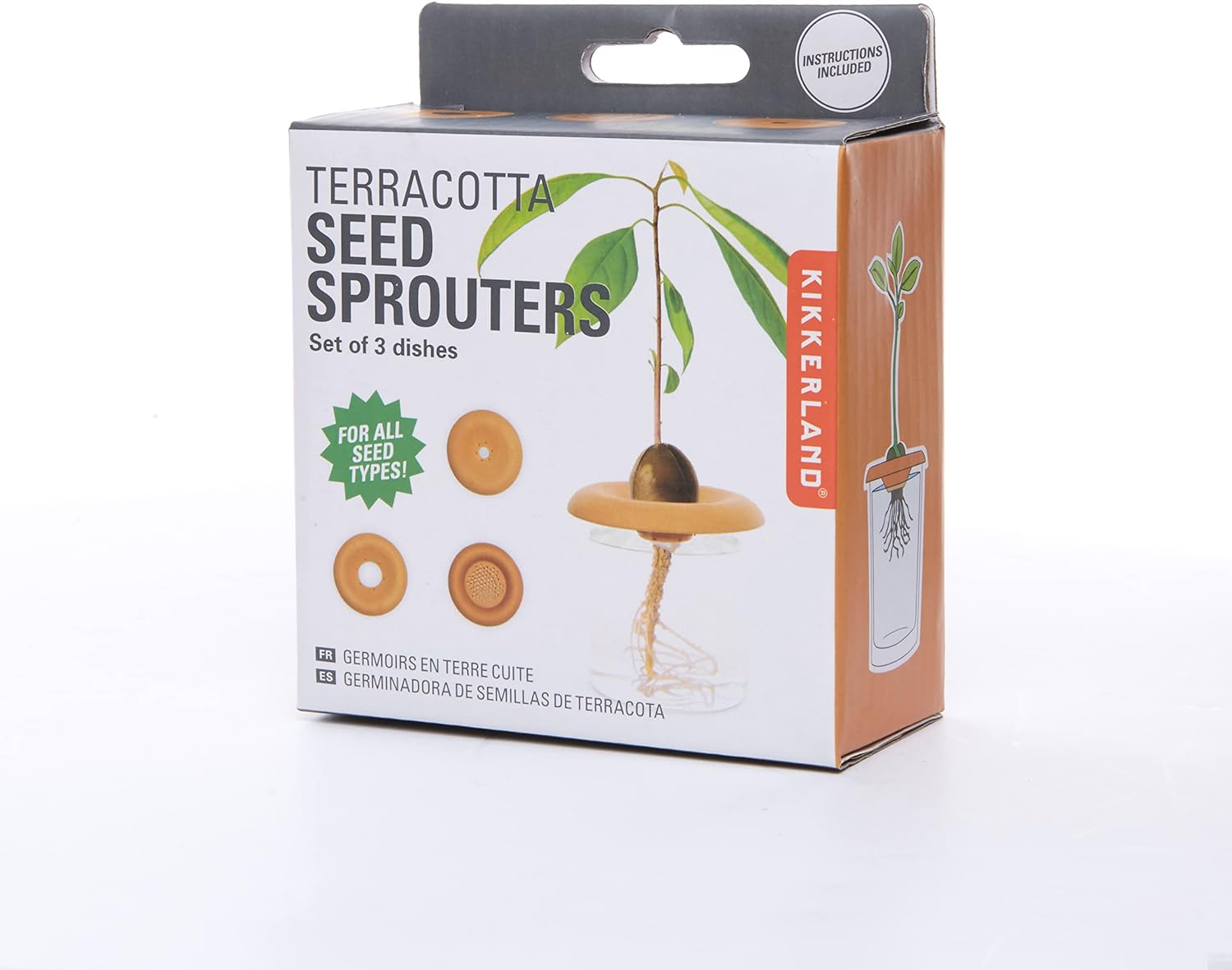 Kikkerland Eco Friendly Terracota Cultivo Sementes Iniciais Sprouters 