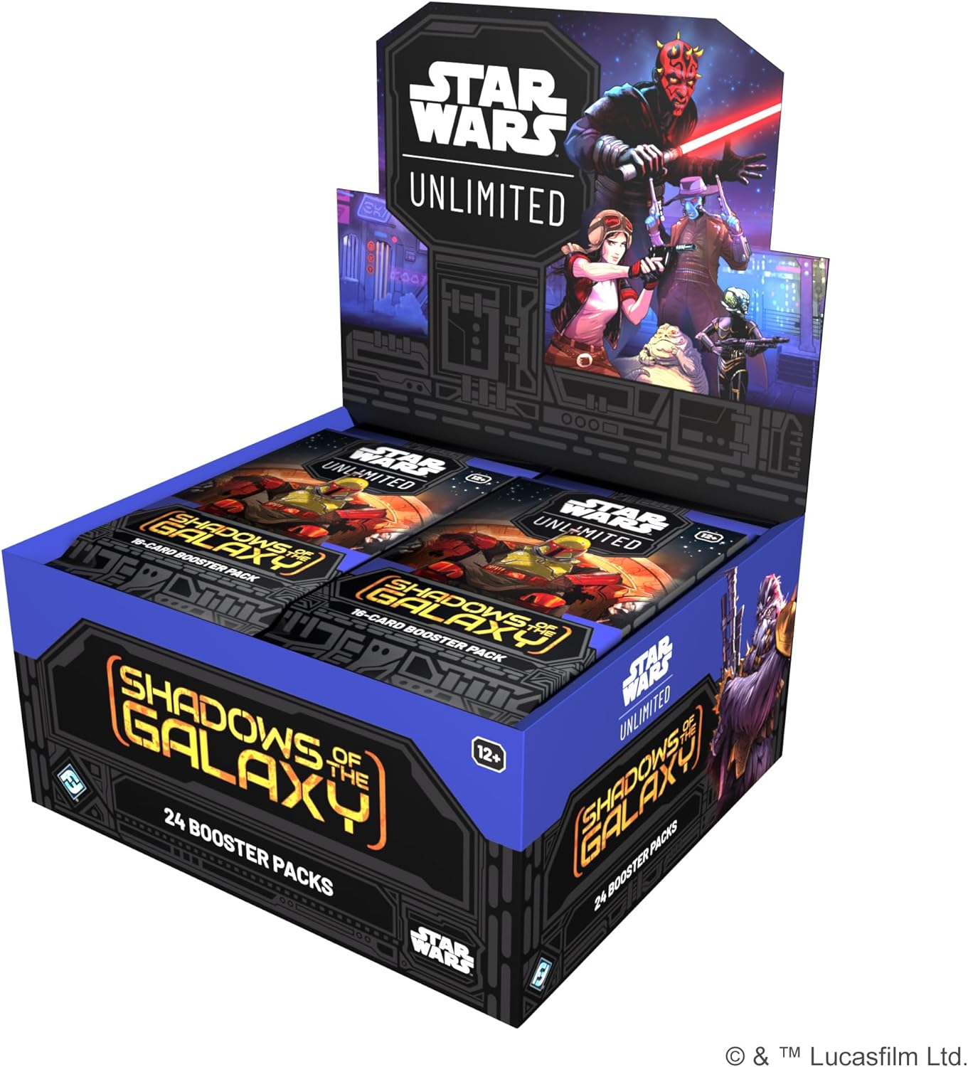 Star Wars: Unlimited - Caixa de exibição de reforço de sombras da galáxia 