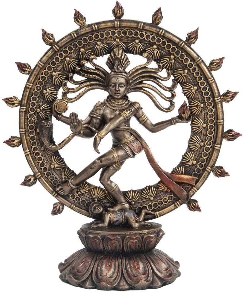 Pacific Giftware Hindu Shiva Nataraja Estátua de dança em bronze com acabamento 