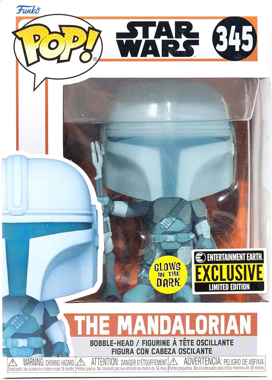 Funko POP! Star Wars: Holograma Mandaloriano Brilha no Escuro Exclusivo #345 