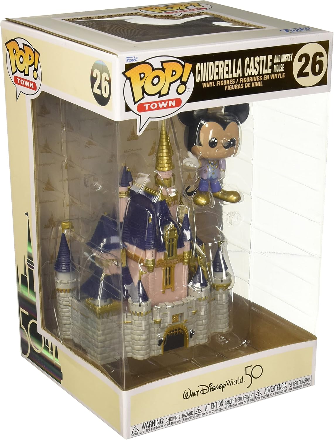 Funko POP! Town: Walt Disney World 50º - Castelo da Cinderela com Mickey Mouse #26 