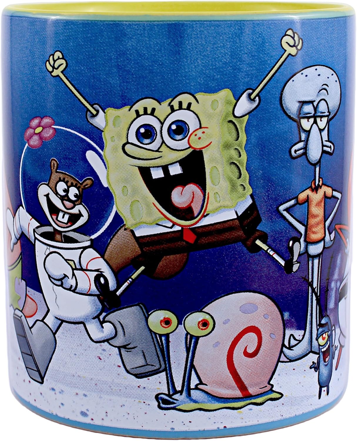 Silver Buffalo Nickelodeon Logo and Characters 90s Nostalgia Ceramic Mug, 14 Ounces