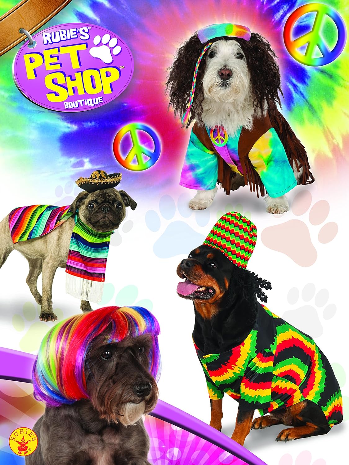 Rubie's Pet Costume Rasta Dog