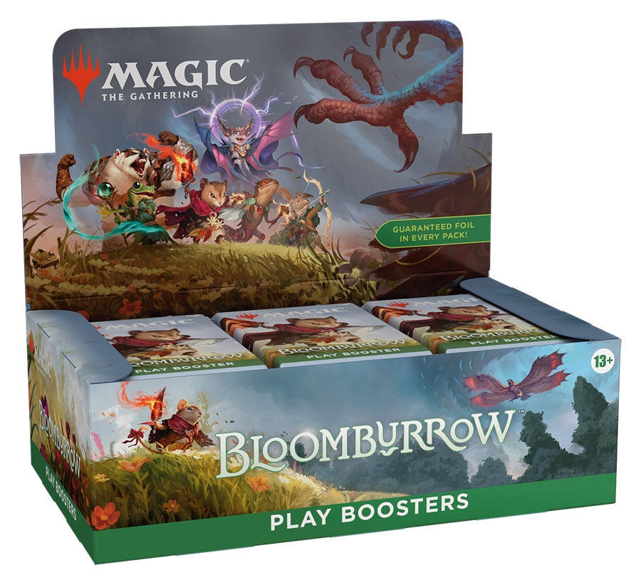 MTG Bloomburrow Exibição de reforço de jogo