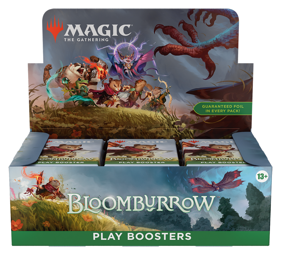 MTG Bloomburrow Exibição de reforço de jogo