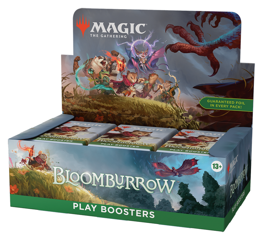 MTG Bloomburrow Exibição de reforço de jogo