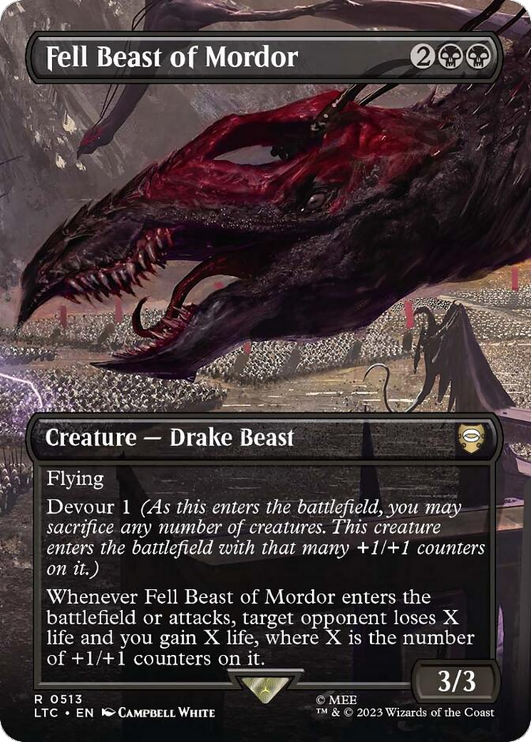 MTG Single Card - Fell Beast of Mordor (Borderless) [R 0513]