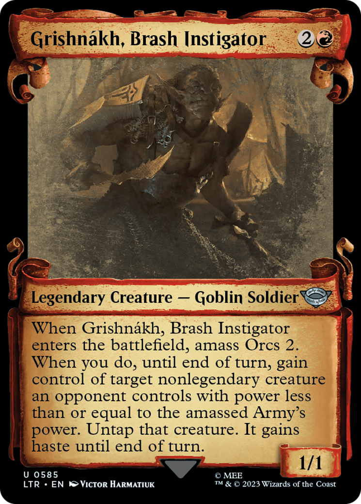 MTG Single Card - Grishnakh, Brash Instigator (Showcase Scrolls) [U 0585]