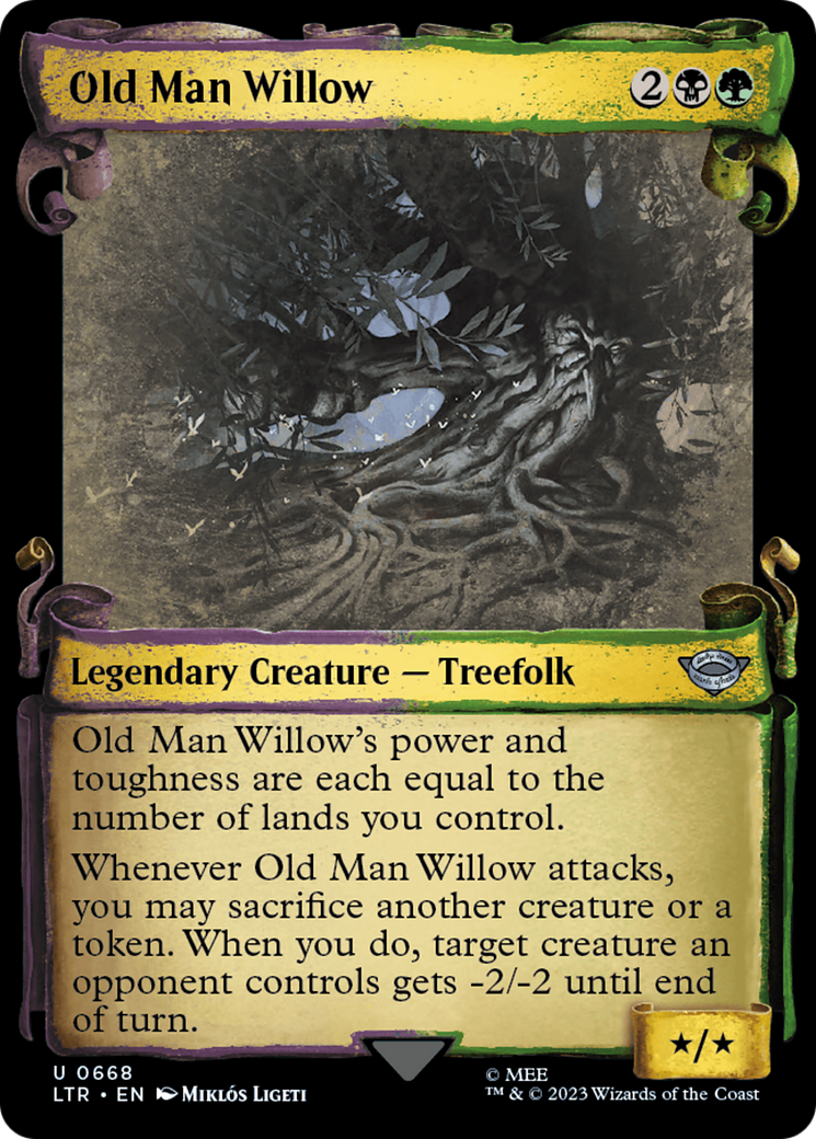 MTG Single Card - Old Man Willow (Showcase Scrolls) [U 0668]