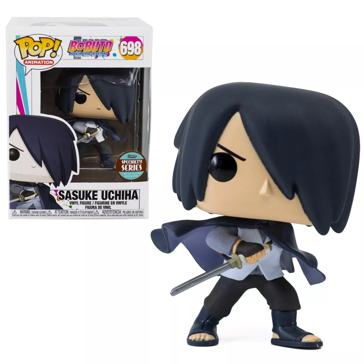 Funko Pop! Boruto Naruto Sasuke Uchiha Com Capa #698