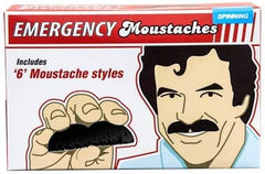 Spinning Hat Emergency Mustaches, Set of 6, Styles