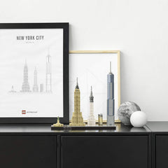 lego architecture new york city 21028, build it yourself new york skyline model kit for adults and kids (598 pieces),multicolor